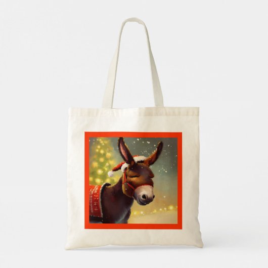 Tote Bag Donkey de Noël 4 (Dos)