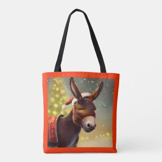 Tote Bag Donkey de Noël 4 (Dos)