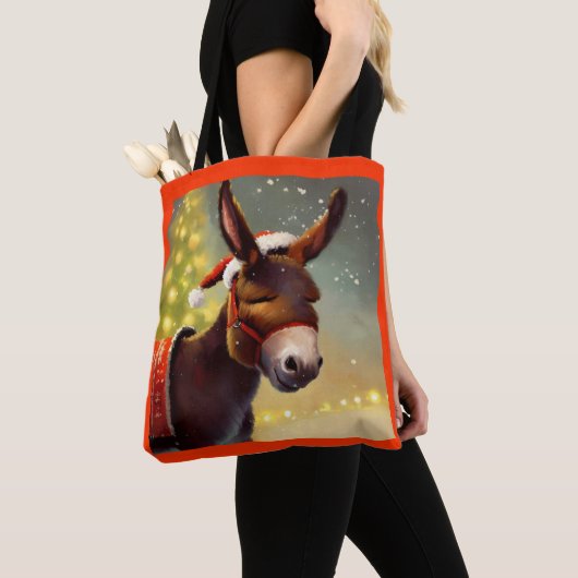 Tote Bag Donkey de Noël 4 (De près)