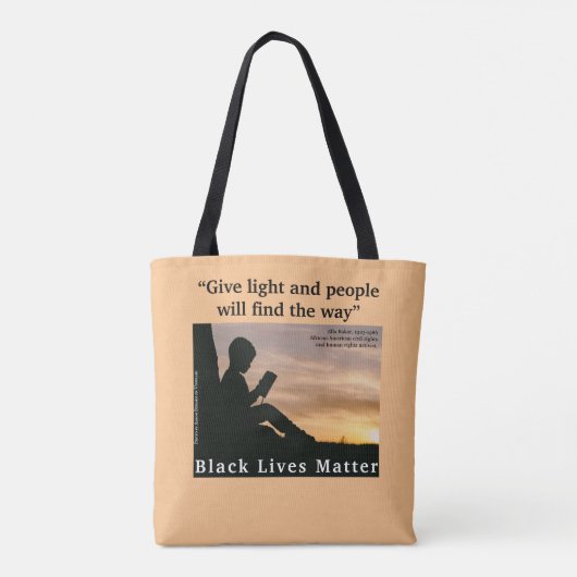 Tote Bag Donne léger, Ella Baker cite : (Dos)