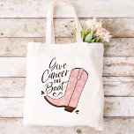 Tote Bag Donner au cancer la conscience du cancer du sein d<br><div class="desc">Sac fourre-tout personnalisé pour le mois de sensibilisation au cancer du sein ou utiliser n'importe quel temps comme un cadeau de bien-être, de sympathie ou de félicitations pour les patients et les survivants du cancer du sein. Le design est composé d'une illustration de démarrage féminin rose avec un design typographique...</div>