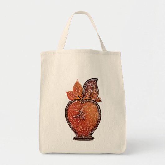 Tote Bag Donnez-moi un art d'Orange IA (Devant)