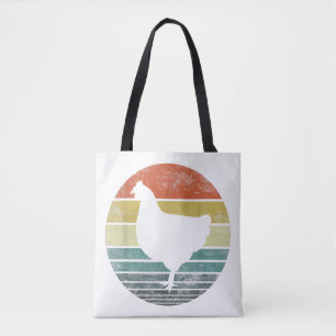 Tote Bag Dons De Poulets Amusants Fermier Rétro Vintage Far