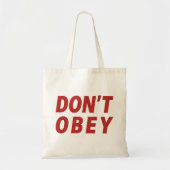 Tote Bag Don't Obey Portland Frog Protest (Devant)