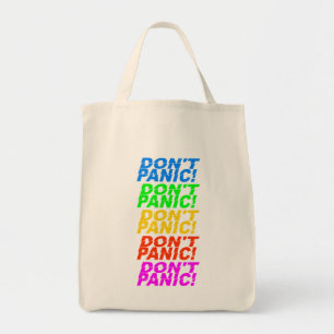 Tote Bag Don't Panic ! épicerie fourre-tout - personnalisab