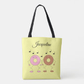 Tote Bag Donuts dansants Jaune clair (Dos)