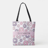 Tote Bag Donuts Roses, Donuts Violets, Saupoudrages, Votre  (Dos)