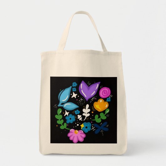 Tote Bag Doodart floral (Devant)