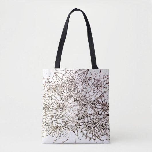 Tote Bag Doodle Art Design Fourre-tout (Devant)
