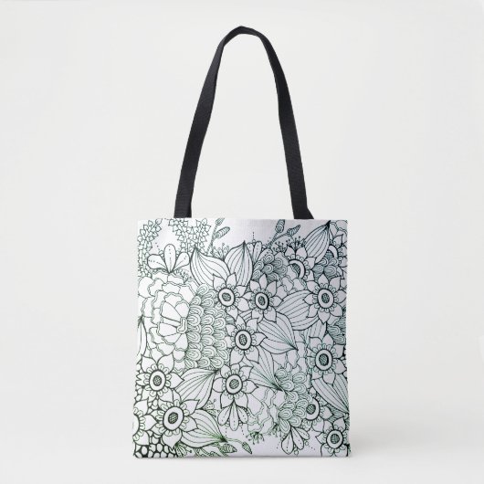 Tote Bag Doodle Art Design sur fourre-tout (Devant)