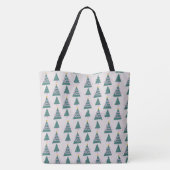 Tote Bag Doodle d'arbres mignons rose vert (Dos)