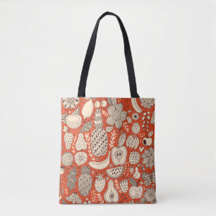 Tote Bag Doodle de fruits d'été Vintage