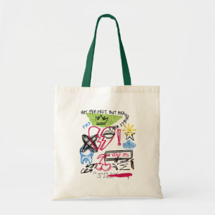 Tote Bag Doodle de graffiti edge Heart & Collage de croquis