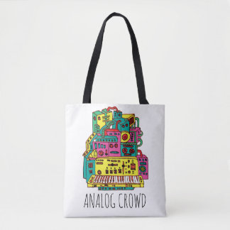 Tote Bag Doodle de la foule analogique