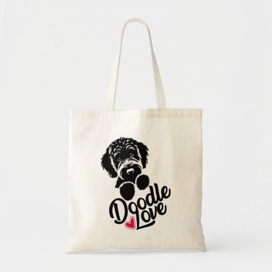 Tote Bag Doodle Dog Love (Devant)