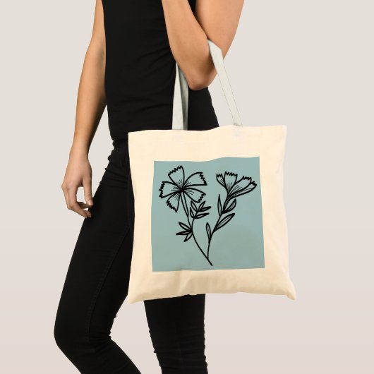 Tote Bag doodle floral (Devant (produit))