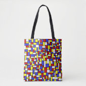 Tote Bag Doodle inspiré par Mondrian (Devant)