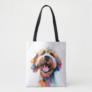 Tote Bag Doodle mignon - Art labradoodle coloré