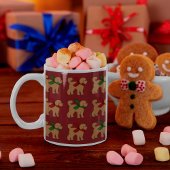 Tote Bag Doodle plaid personnalisé Chien jaune doré