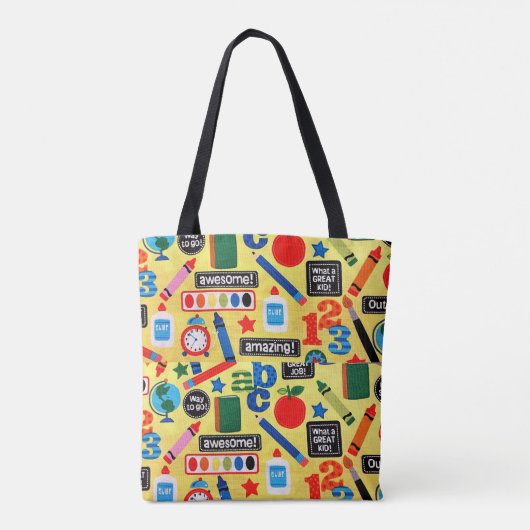 Tote Bag Doodle préscolaire Enseignant d'art Bonne fin d'an (Dos)