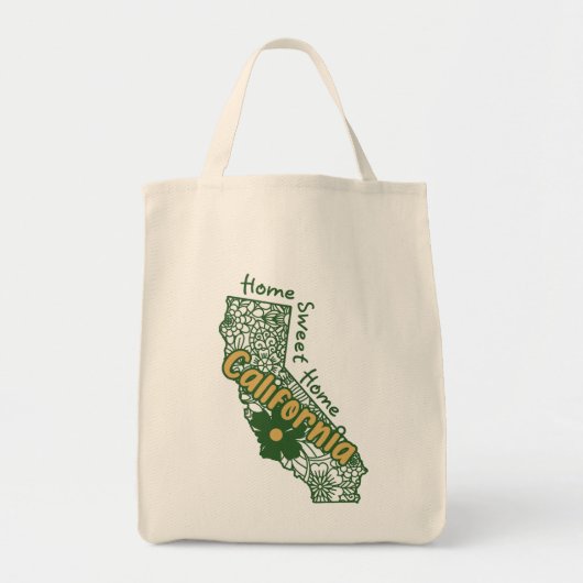 Tote Bag Doodles floraux de Californie (Devant)