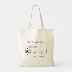 Tote Bag Doorbell Song Chanson Score de musique humoristiqu
