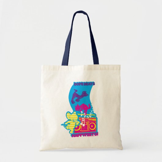 Tote Bag Dope bat les pieds heureux (Devant)