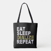 Tote Bag Dormir manger Dialiser répéter soins infirmiers et (Dos)