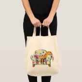 Tote Bag Dormir sur une chaise à fleurs (Devant (produit))