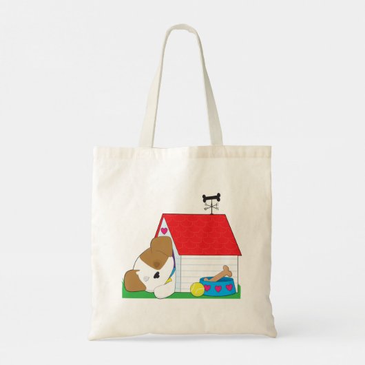 Tote Bag Dormir Un Chien Dans Une Maison De Chien (Dos)