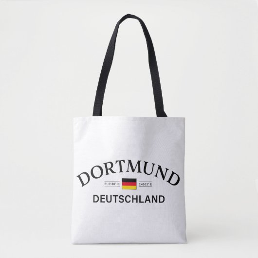 Tote Bag Dortmund Deutschland Coordinates German (Devant)