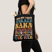Tote Bag Dos, J'Ai Une Nana Fou (De près)