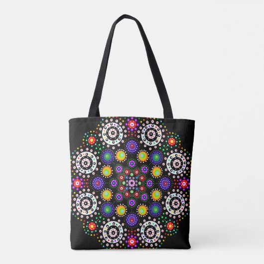 Tote Bag Dot coloré Mandala (Dos)