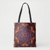 Tote Bag Dot Mandala Bleu orange et violet (Devant)