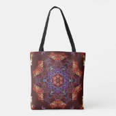 Tote Bag Dot Mandala Bleu orange et violet (Dos)