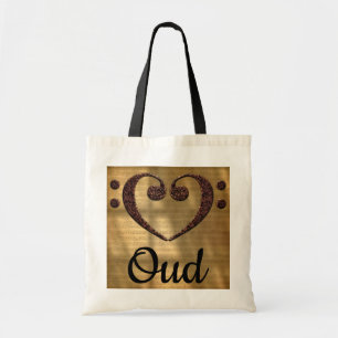 Tote Bag Double Bass Clef Heart Oud