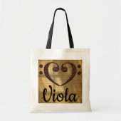 Tote Bag Double basse Clef Heart Viola (Devant)