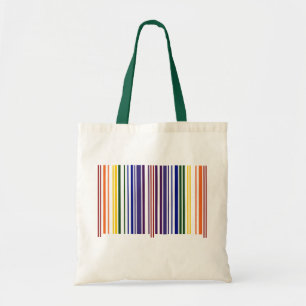 Tote Bag Double code barres d'arc-en-ciel