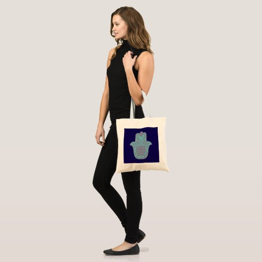 Tote Bag Double Hamsa Fourre-tout (Devant (modèle))