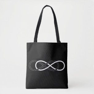 Tote Bag Double infini noir et blanc