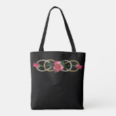 Tote Bag Double Infinity ROSES or argent (Dos)