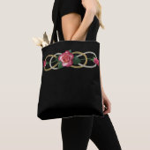 Tote Bag Double Infinity ROSES or argent (De près)