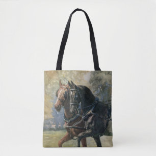 Tote Bag Double peinture de cheval de gingembre de beauté