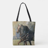 Tote Bag Double peinture de cheval de gingembre de beauté (Dos)