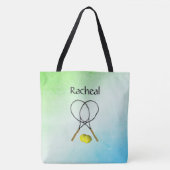 Tote Bag Double Tennis Sport Thème Personnalisé (Devant)
