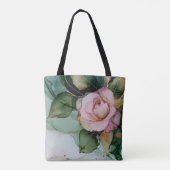 Tote Bag Douce Gold Blush Rose Rose Florale Mariage (Dos)