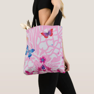 Tote Bag Douce grâce kaléidoscope couleurs rose très doux