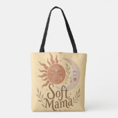 Tote Bag Douce Maman Design Boho Soleil & Lune Céleste (Dos)