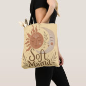 Tote Bag Douce Maman Design Boho Soleil & Lune Céleste (De près)