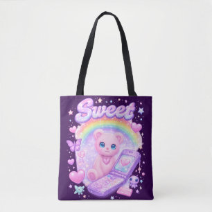 Tote Bag Douces Vibrations Cyber-Pop et Rêves Pastel